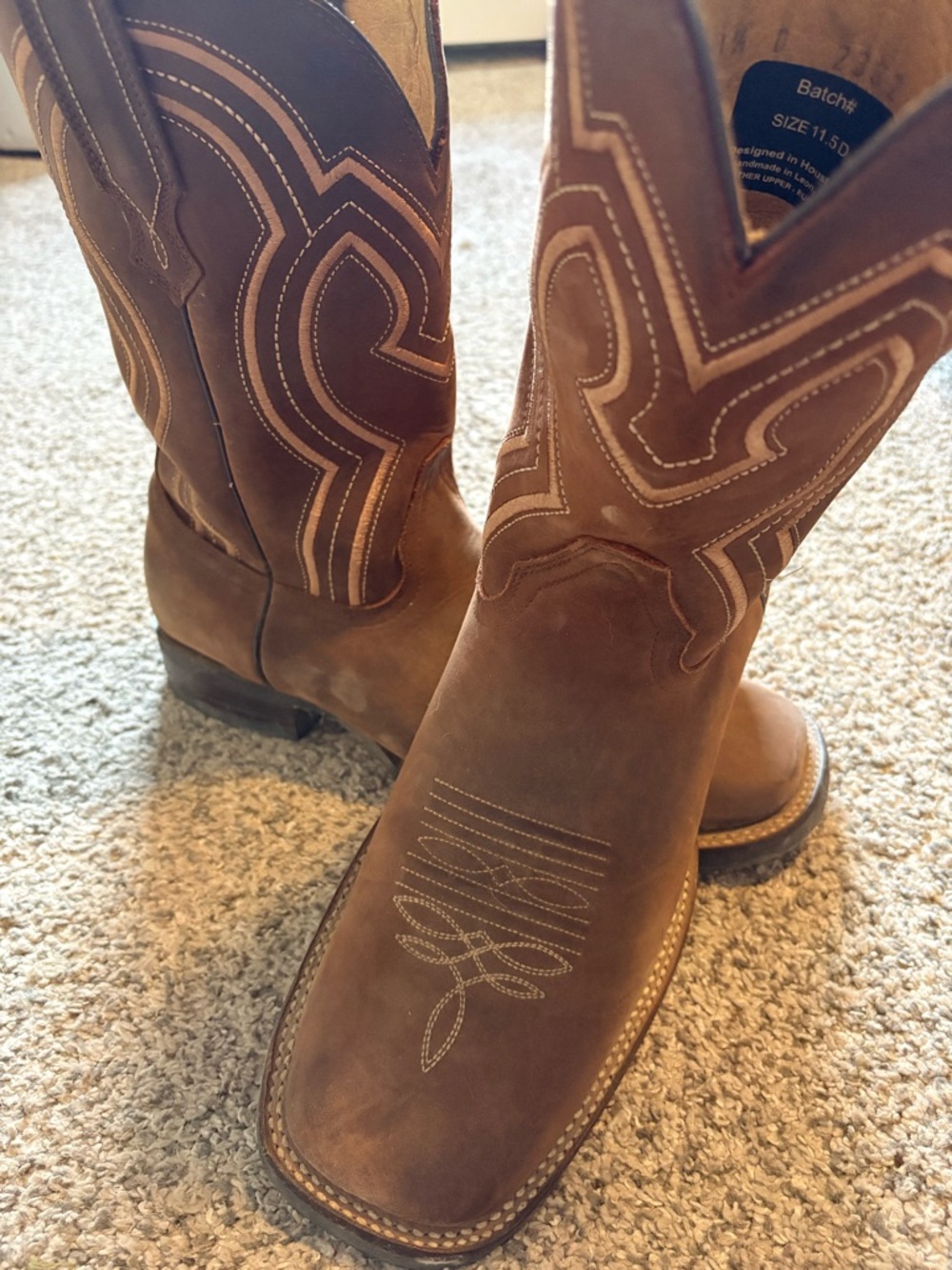 Cuero Men's Brown Cowboy Western Boots